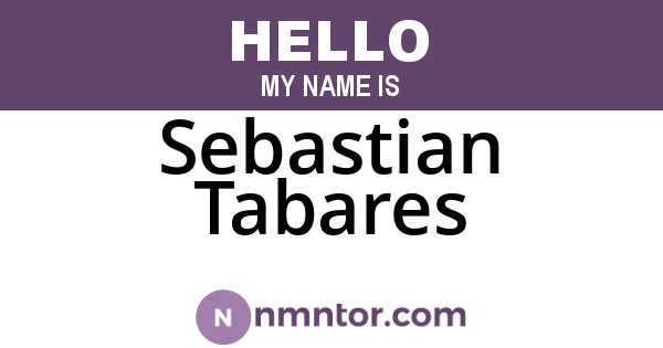 Sebastian Tabares