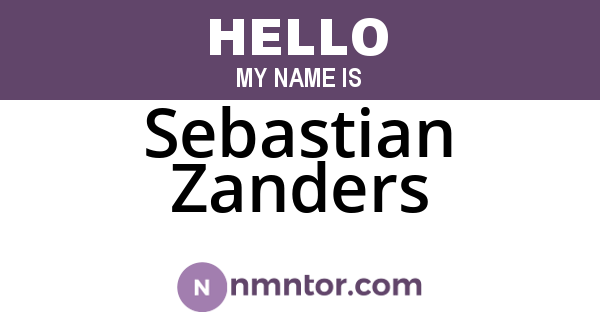 Sebastian Zanders