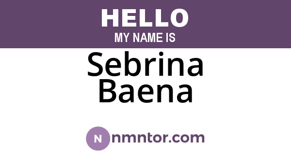 Sebrina Baena
