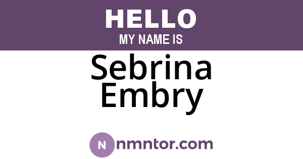 Sebrina Embry