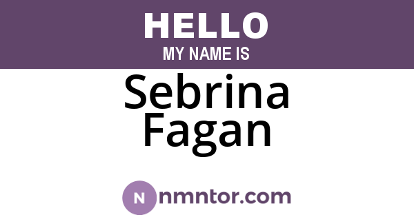 Sebrina Fagan