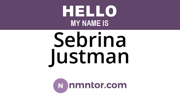 Sebrina Justman