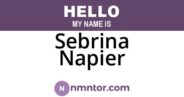 Sebrina Napier