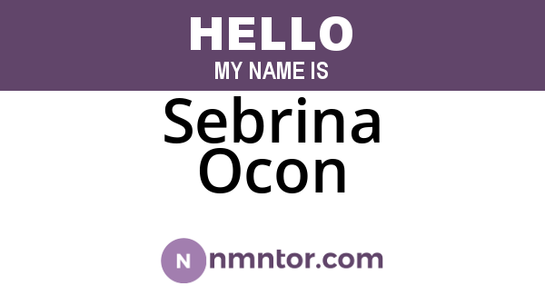 Sebrina Ocon