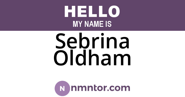 Sebrina Oldham