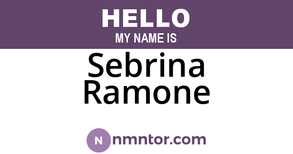 Sebrina Ramone