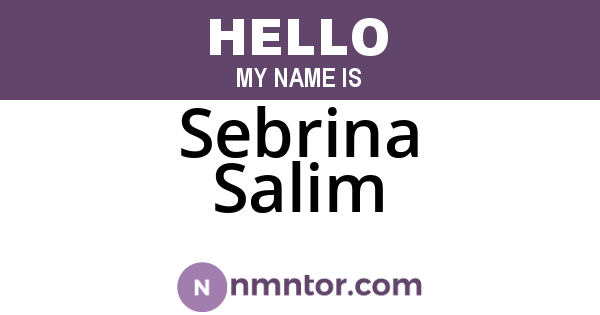 Sebrina Salim