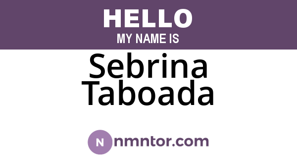 Sebrina Taboada