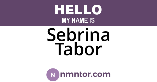 Sebrina Tabor
