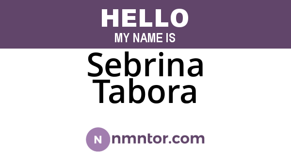 Sebrina Tabora