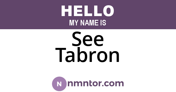See Tabron