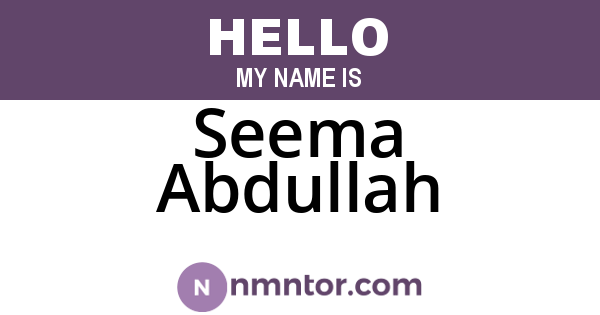 Seema Abdullah