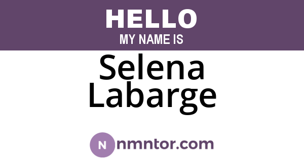 Selena Labarge