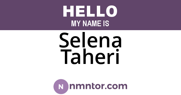 Selena Taheri