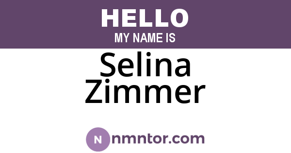 Selina Zimmer
