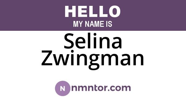 Selina Zwingman