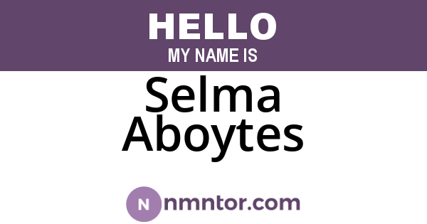Selma Aboytes