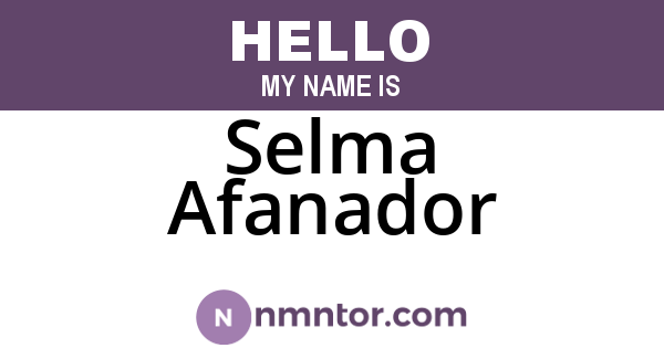 Selma Afanador