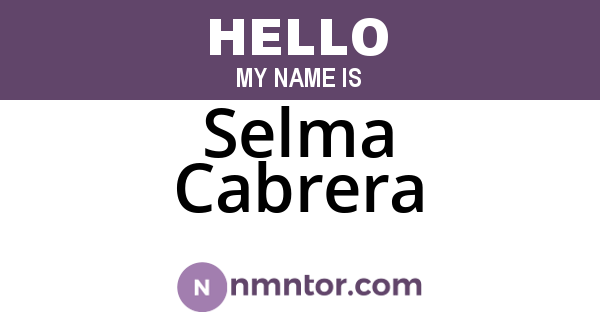 Selma Cabrera