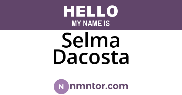 Selma Dacosta