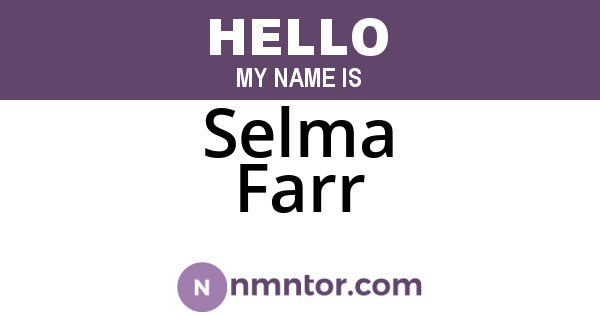 Selma Farr