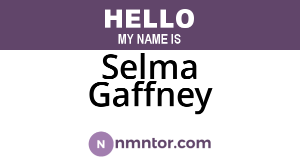 Selma Gaffney