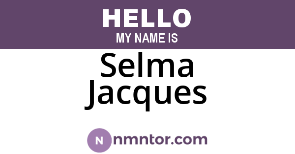 Selma Jacques