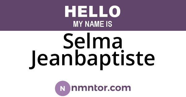 Selma Jeanbaptiste