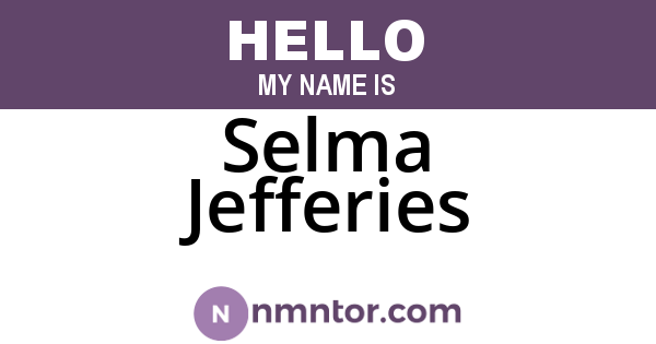 Selma Jefferies