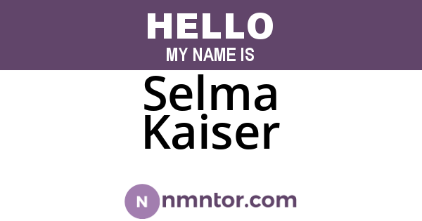 Selma Kaiser