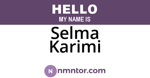 Selma Karimi