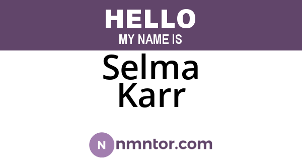 Selma Karr