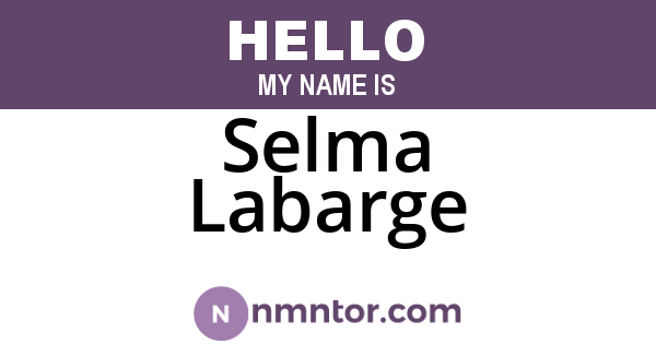 Selma Labarge