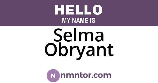 Selma Obryant