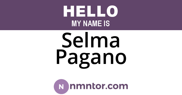 Selma Pagano