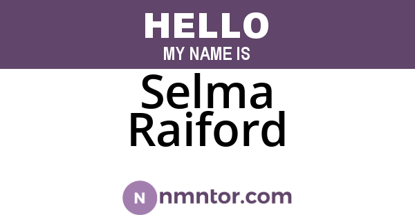 Selma Raiford