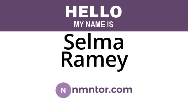 Selma Ramey
