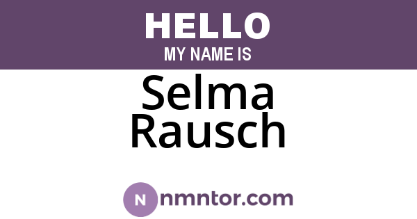 Selma Rausch