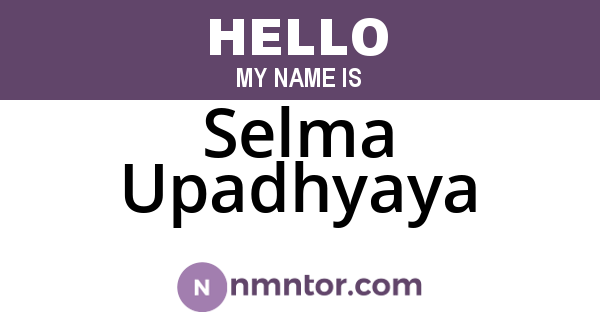 Selma Upadhyaya