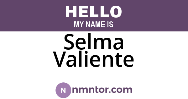 Selma Valiente