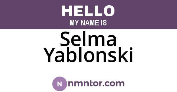 Selma Yablonski