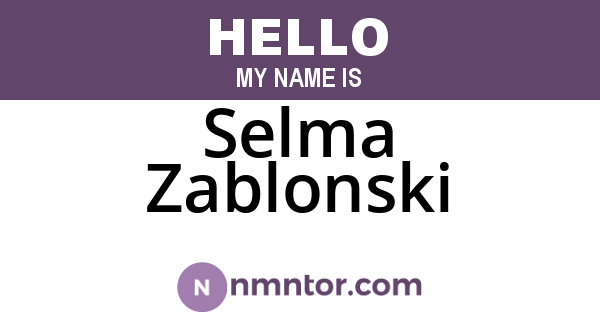 Selma Zablonski