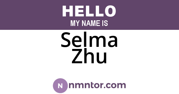 Selma Zhu