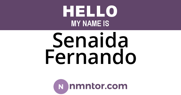 Senaida Fernando