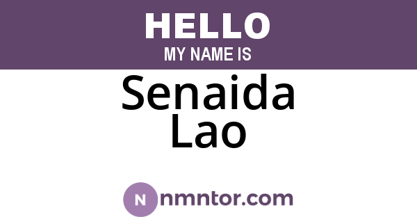 Senaida Lao