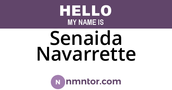 Senaida Navarrette