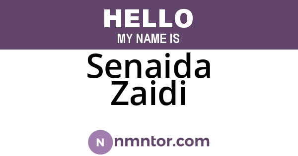 Senaida Zaidi