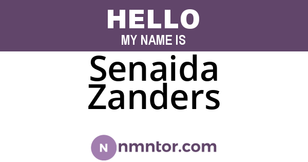 Senaida Zanders