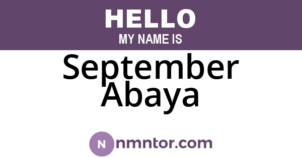 September Abaya