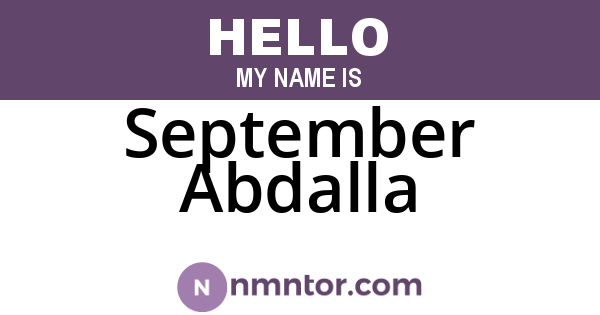September Abdalla